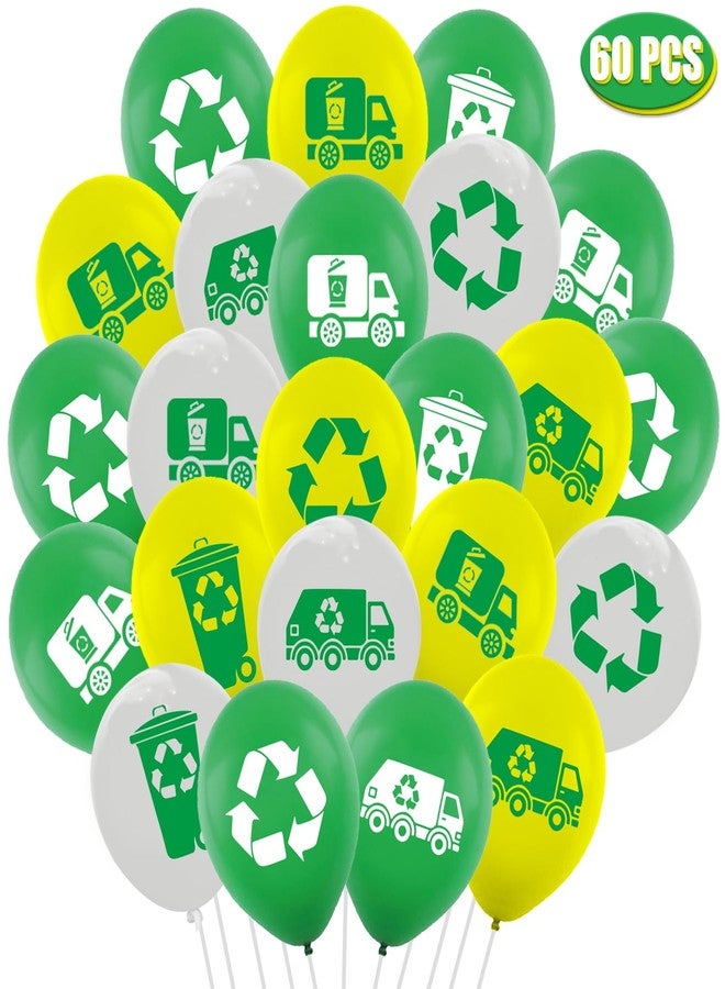 ATSMOICY 60PCS Garbage Truck Birthday Party Decorations -Garbage Truck Balloon Birthday Party Supplies Baby Shower Recycling Party Favors - Image 2